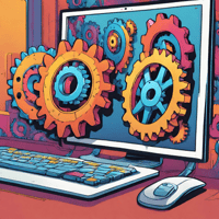 Colorful gears representing automation tools 